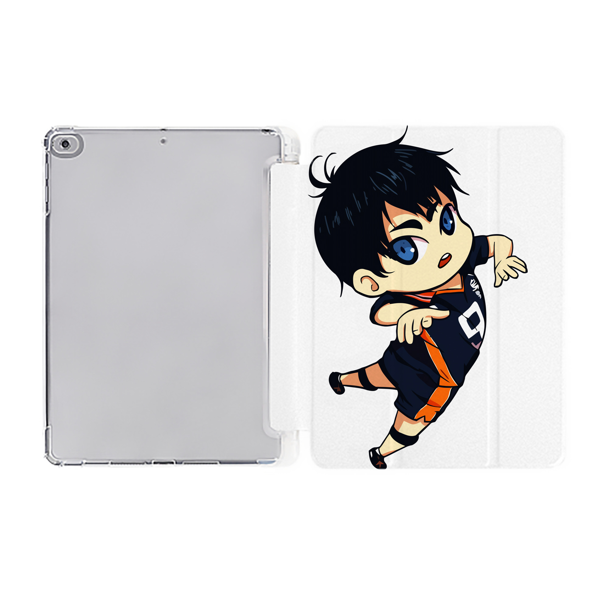 （画像用） ハイキュー!! Haikyu!! IPad ケース ペン収納付き 三つ折りスタンド PUレザー×シリコン 対応機種9.5/10.5/10.9インチ